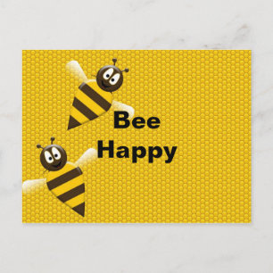 Bee Happy Hume Postcard Postkarte