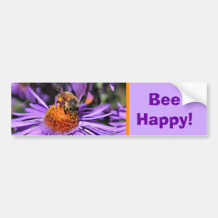 Bee Happy Inspirierende Natur  Autoaufkleber