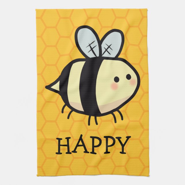 Bee Happy Kitchen Towel Geschirrtuch (Vertikal)