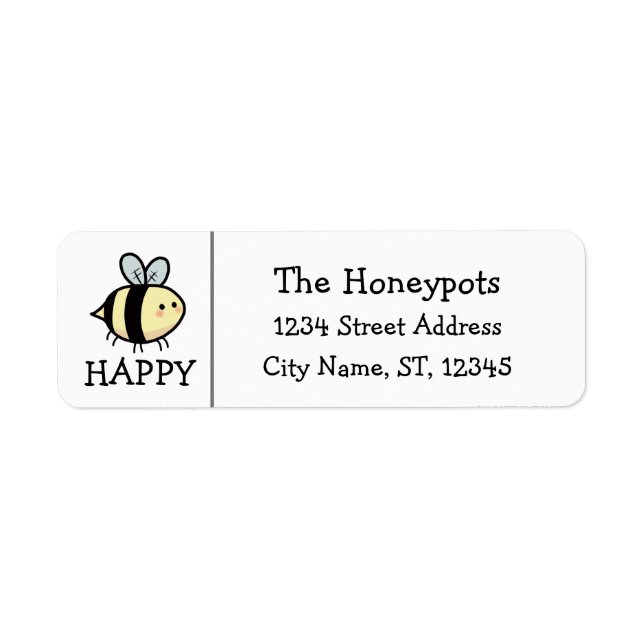 Bee Happy Label (Vorne)