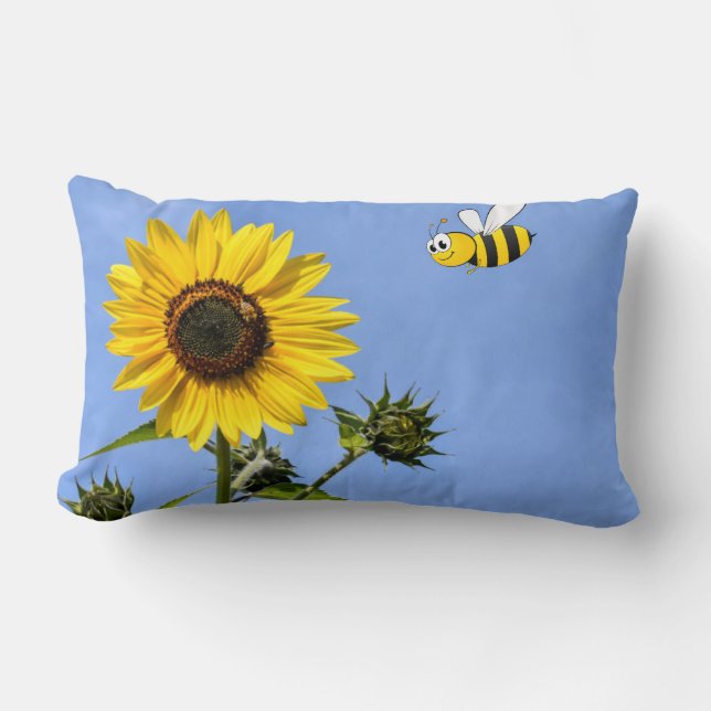 Bee Happy Lendenkissen (Vorderseite)