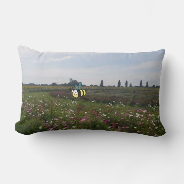 Bee Happy Lendenkissen (Vorderseite)