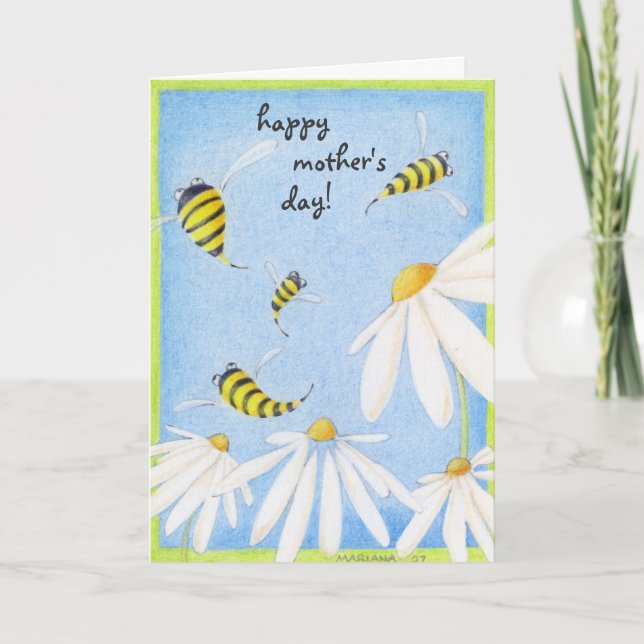 Bee Happy Mother's Day Card Karte (Vorderseite)