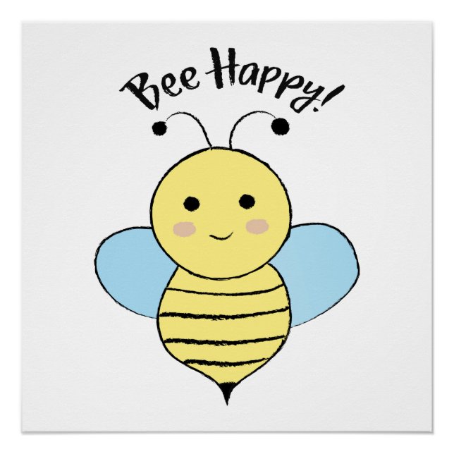 Bee Happy Poster (Vorderseite)