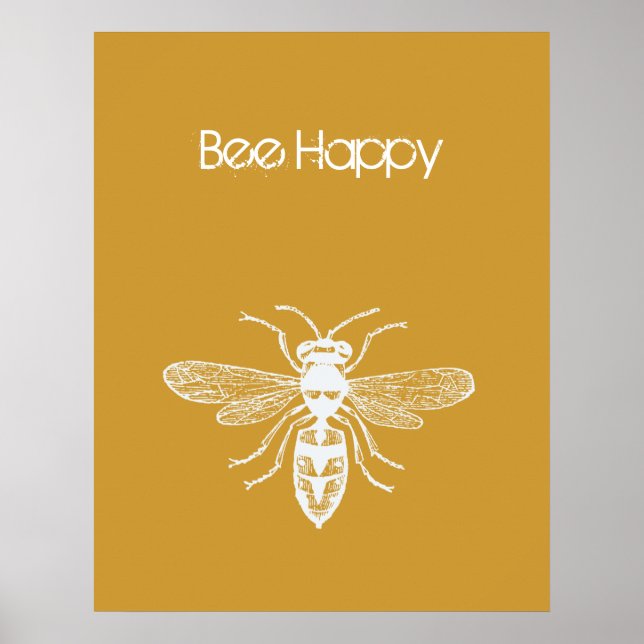 Bee Happy Poster (Vorne)