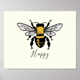 Bee Happy Poster