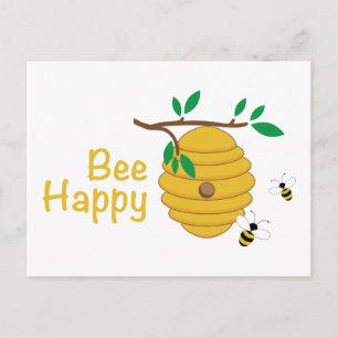 Bee Happy Postkarte