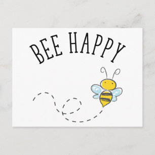 Bee Happy Postkarte