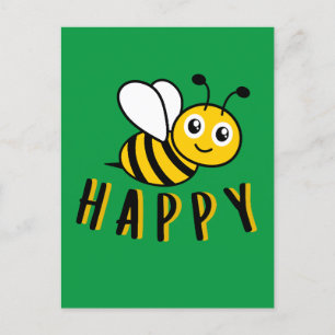 Bee Happy Postkarte