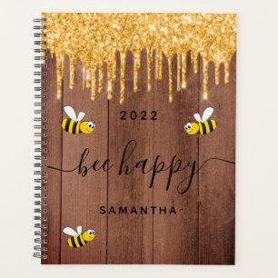 Bee happy rustic Hummel braune Scheune Wand 2021 Planer