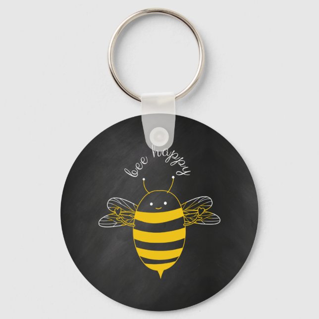 Bee Happy Schlüsselanhänger (Vorderseite)