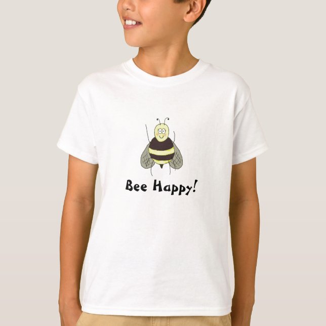 Bee Happy T - Shirt Shirt Kerra Lindsey Child Kid (Vorderseite)