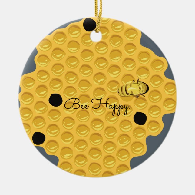 Bee Happy & The Honeycomb Keramikornament (Vorne)