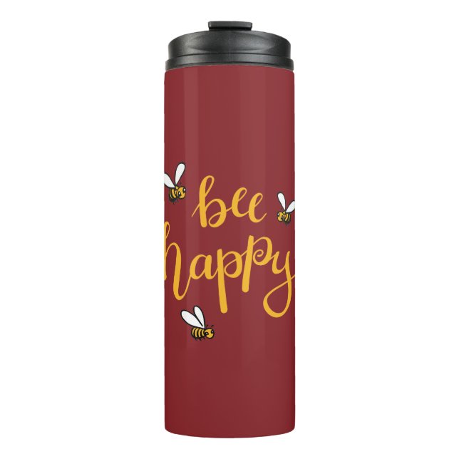 Bee happy thermosbecher (Vorderseite)