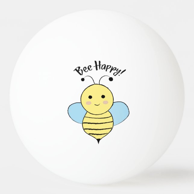 Bee Happy Tischtennisball (Vorderseite)