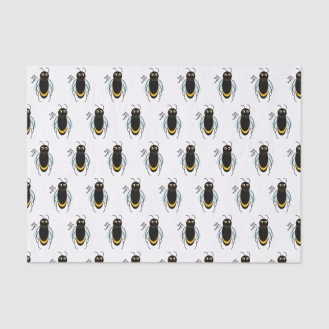 Bee Happy Tissue Seidenpapier (Vorderseite)