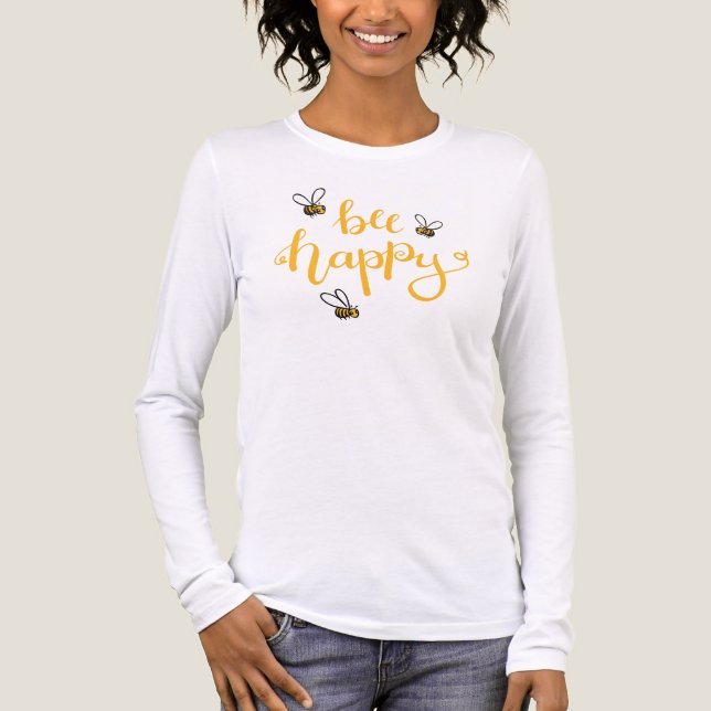 Bee happy Tri-Blend shirt (Vorderseite)