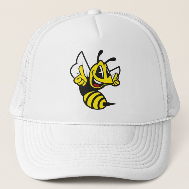 Bee Happy Truckerkappe (Vorderseite)