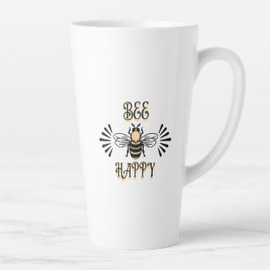 Bee Happy Vintage Farben Honigbiene Milchtasse
