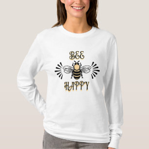 Bee Happy   Vintage Farben Honigbiene T-Shirt