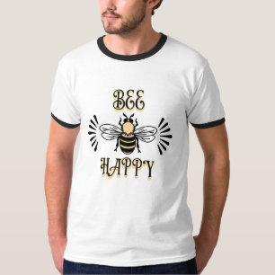 Bee Happy   Vintage Farben Honigbiene T-Shirt
