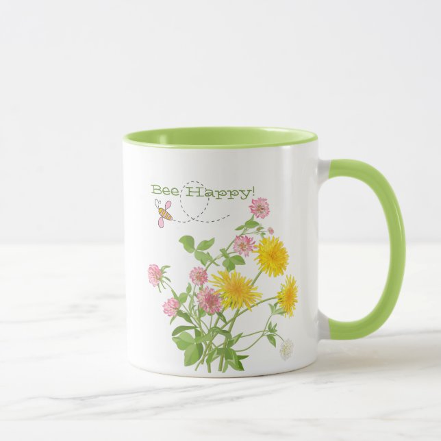 Bee Happy Wildblume Tasse (Rechts)