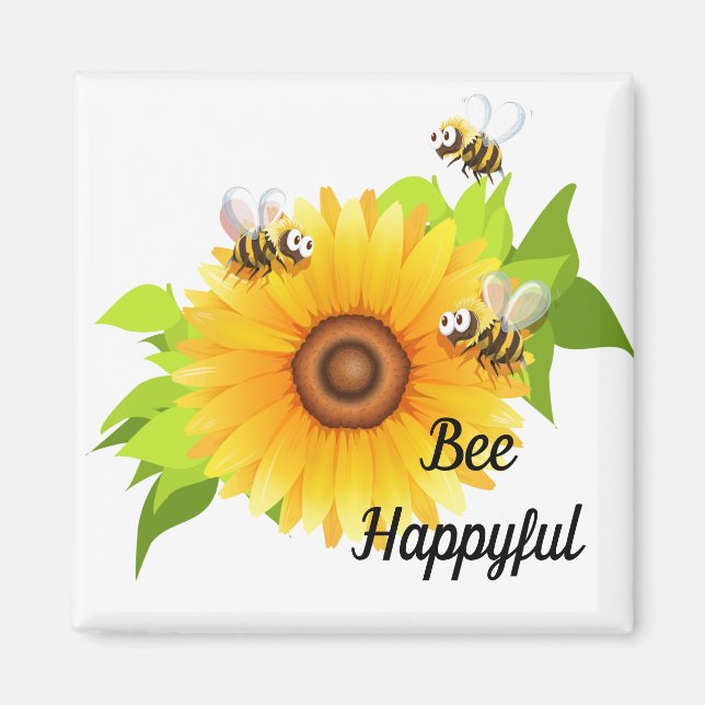 Bee Happyful Magnet (Vorne)