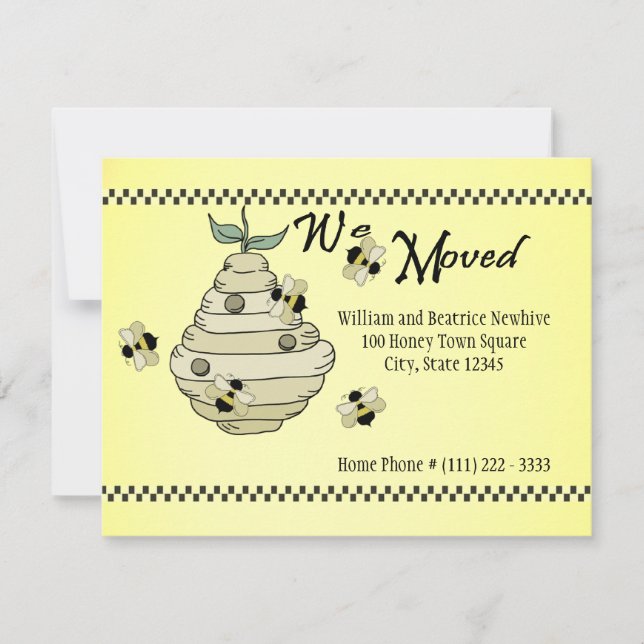 Bee Hive Änderung der Ankündigung (Vorderseite)