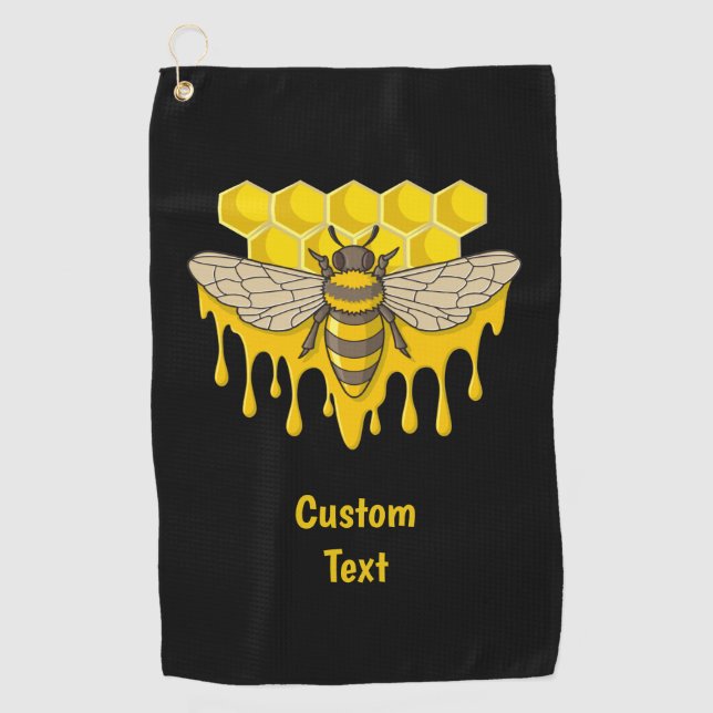 Bee Hive Honey Golfhandtuch (Vorderseite)