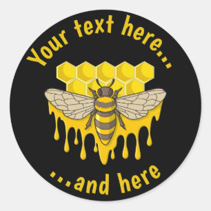 Bee Hive Honey Runder Aufkleber
