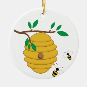 Bee Hive Keramik Ornament