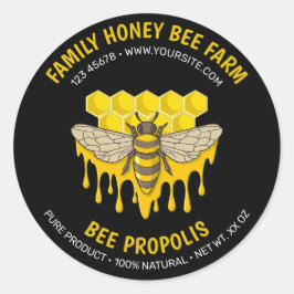 Bee Hive Propolis Label Runder Aufkleber