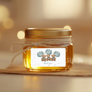 Bee Honey Jar Label Teddy Bär