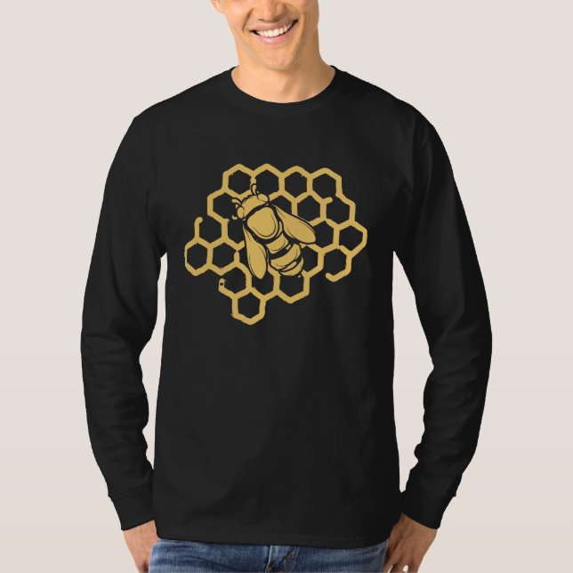 Bee Honeycomb  Beekeeping Beekeeper Bees T-Shirt (Vorderseite)