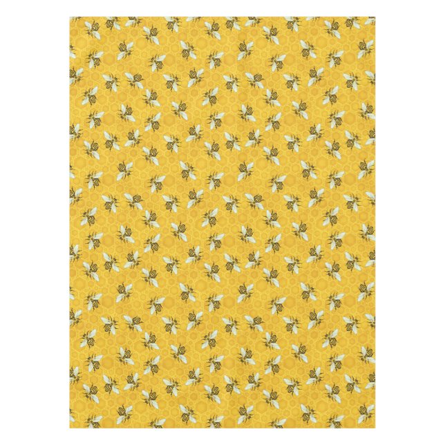 Bee Honeycomb Honeybee Beehive Pattern Party Tischdecke (Vorderseite)