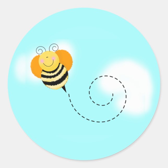 Bee Hop Bumble Bee Umschlag Aufkleber Stickers (Vorderseite)