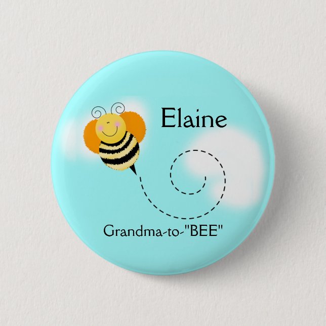 BEE-HOP-BUMBLE BENAME TAG Personalisierte Taste Button (Vorderseite)