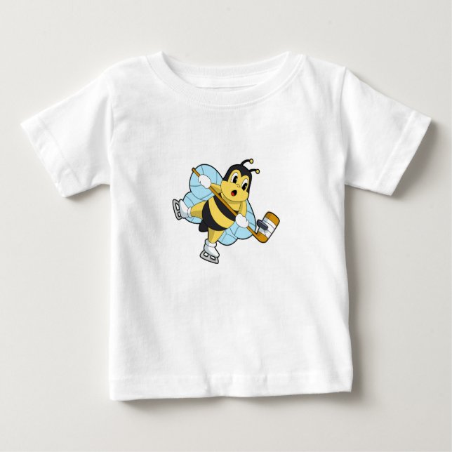 Bee Ice Hockey Eishockey-Stab Baby T-shirt (Vorderseite)