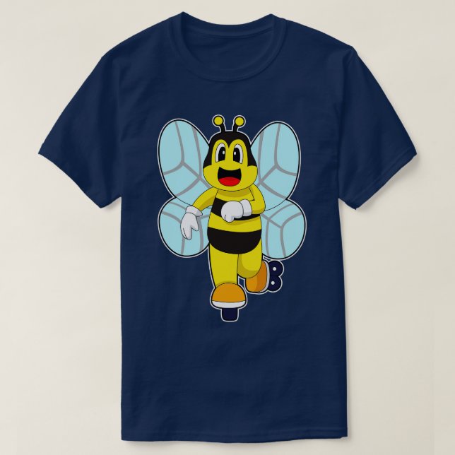 Bee Inline Skaten Roller Skate T-Shirt (Design vorne)