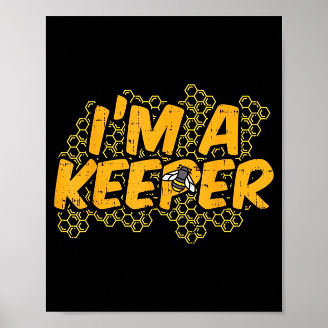 Bee-keeper Funny Beekeeng Pun Humor Honey Aarist G Poster (Vorne)