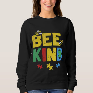 Bee Kind Autism Awareness Puzzle Autistic Sweatshirt
