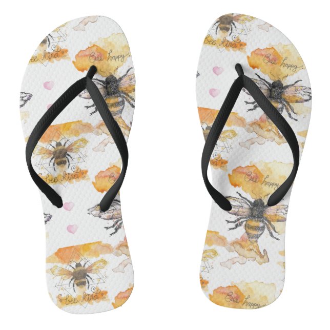 Bee Kind - Bee Happy Flip Flops (Fußbett)