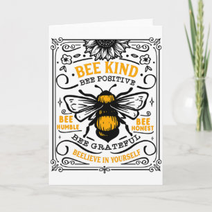 Bee Kind Bee Positive T-Shirt Karte