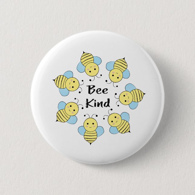 Bee Kind Bees Button (Vorderseite)
