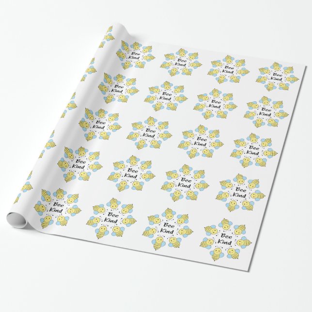 Bee Kind Bees Geschenkpapier (Ungerollt)