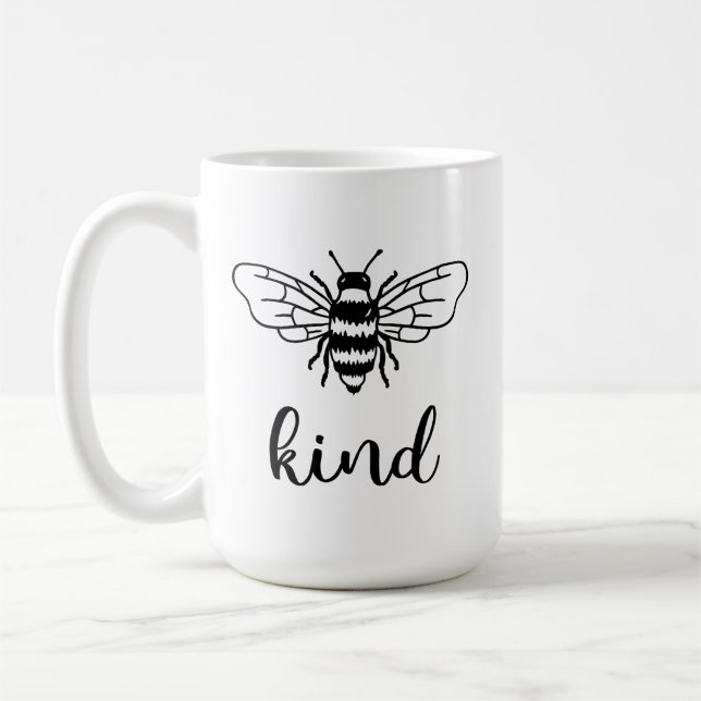 Bee Kind Black Kaffeetasse (Links)