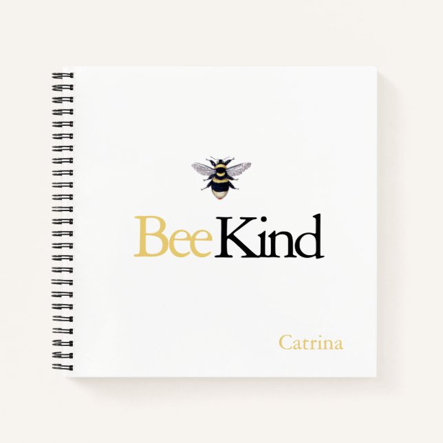 Bee Kind Bumblebee Journal Notizbuch (Vorderseite)