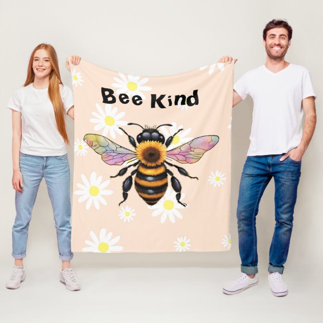 Bee Kind  Fleecedecke (Beispiel)