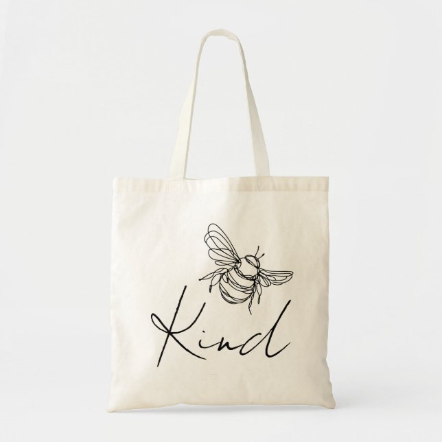 "Bee Kind" | Freundlichkeit fördern Tragetasche (Vorne)