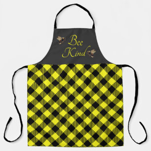 "Bee Kind" Gingham Schürze